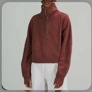 Lululemon Athletica Maroon Half-Zip Hoodie